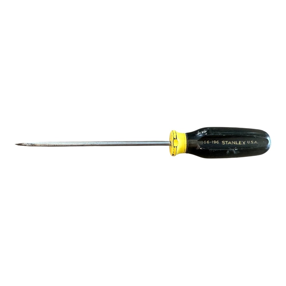Vintage Stanley Workmaster Screwdriver - Cabinet Tip - 66-196 - Made in USA